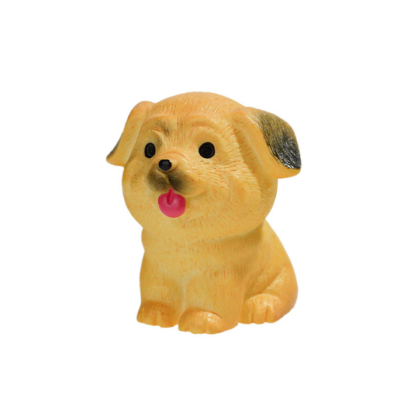 Micro paisaje decoración de resina cachorro animal muñeca de escritorio coche de dibujos animados muñeca pequeña decoración accesorios de manualidades