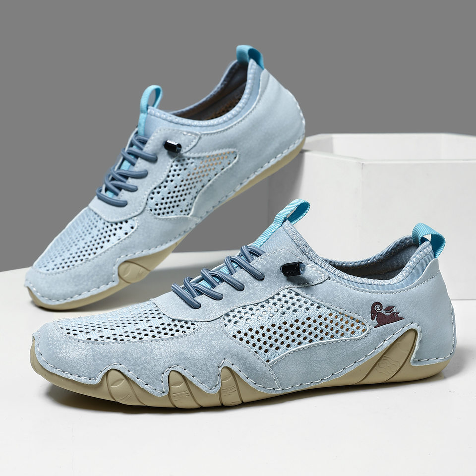 Giày thể thao unisex cỡ lớn thoáng khí lưới mùa hè, đế bằng — Z8808 kaki, Z8808 màu hồng, Z8808 màu nâu, Z8808 màu xám