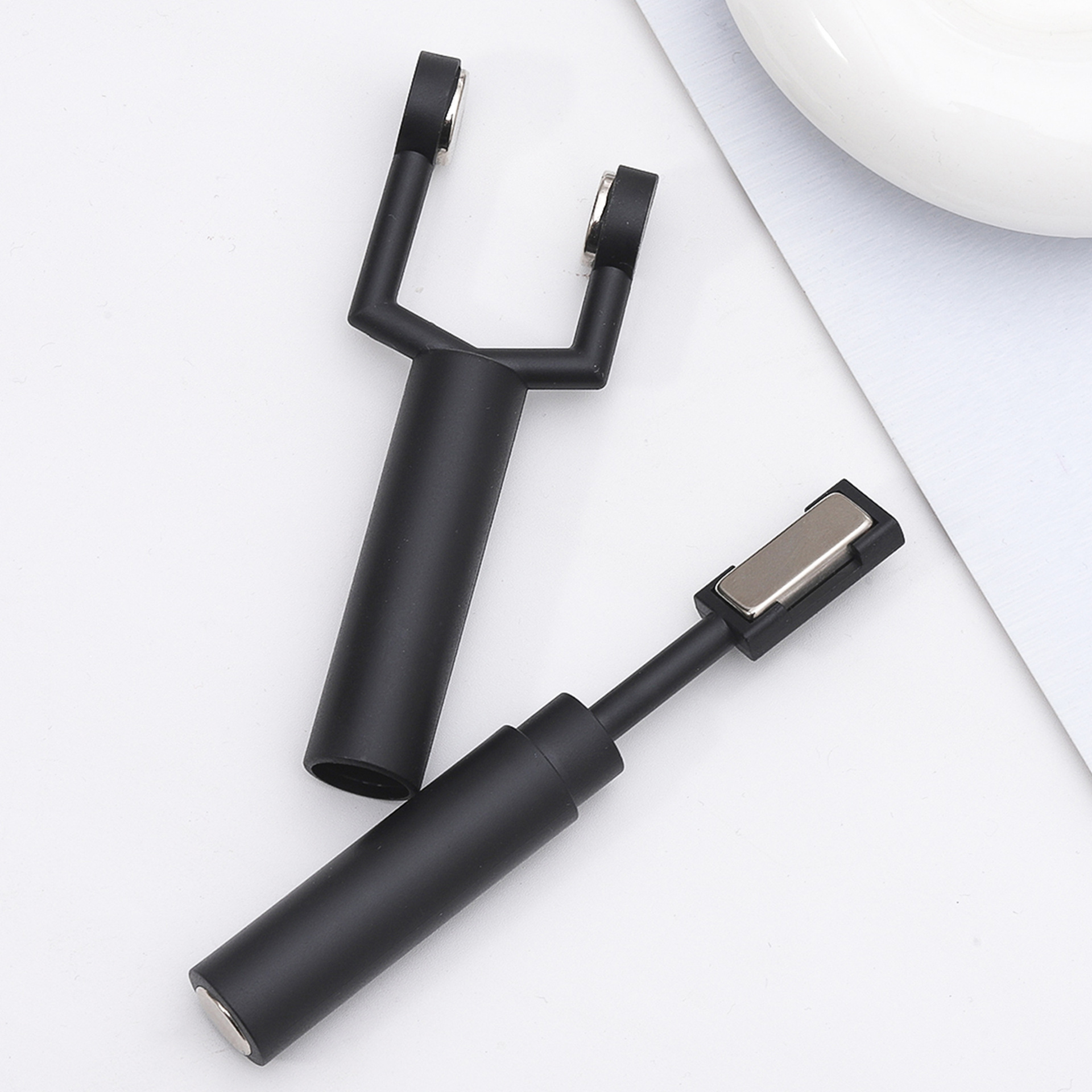 Imán de ojo de gato de manicura en forma de Y desmontable tres en uno, varilla magnética de manicura potente de doble cabeza, herramienta de ojo de gato multifunción