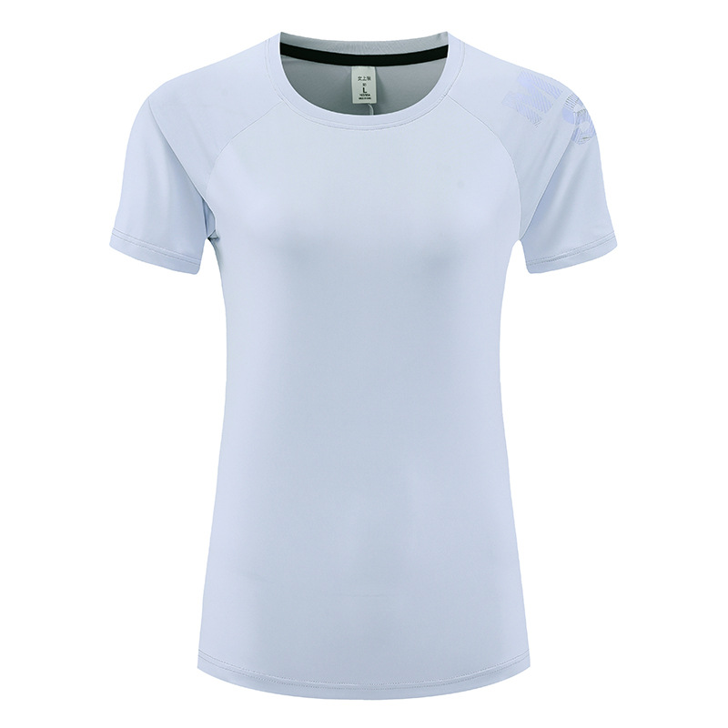 2025 nueva camiseta de manga corta de secado rápido para mujer ropa de secado rápido de cuello redondo de verano para correr deportes tops ligeros y transpirables