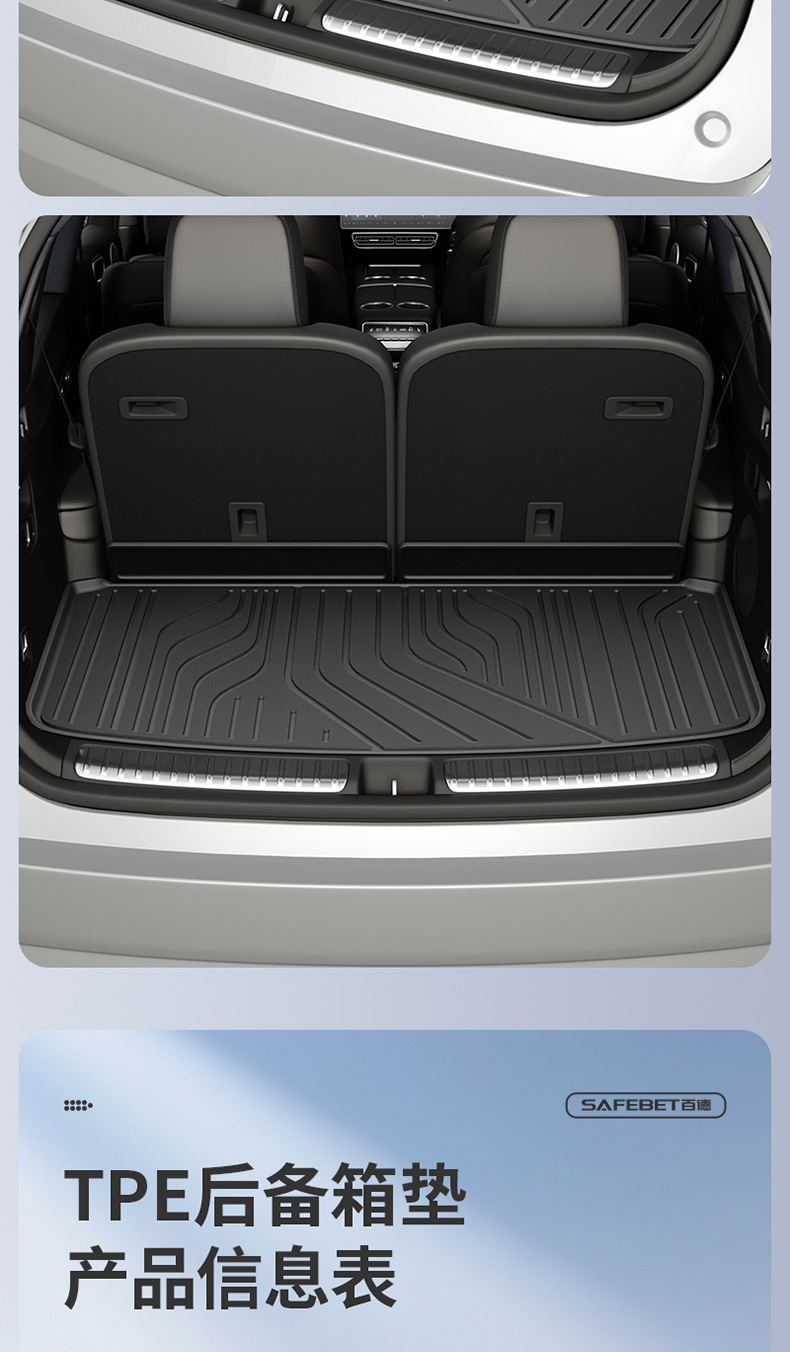 Suitable for Ideal I6 I8 L6 L7 L8 L9 Livis Dedicated All-Weather Tpe Car Trunk Mat