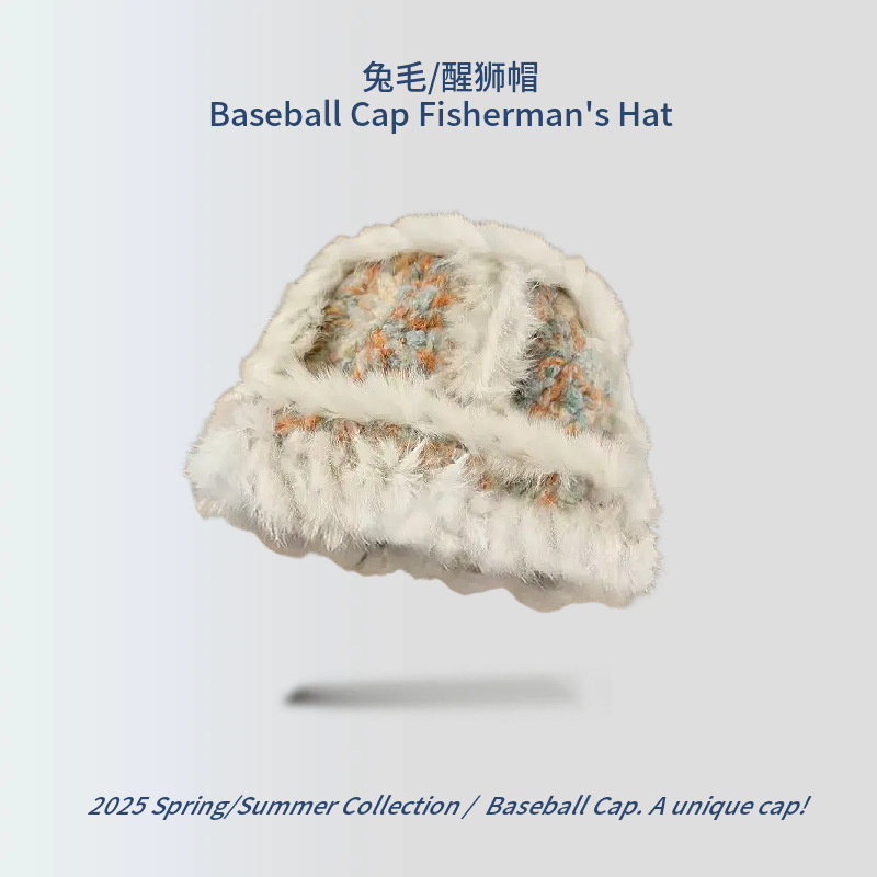 【D652 신상 사자탈 모자】 플라워 베이지