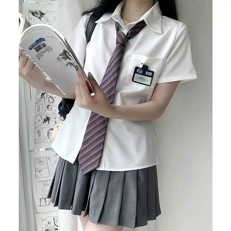 Japanese cloth, solid shirt, oversize, with short sleeve