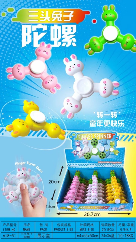 跨境创意卡通变形旋转解压玩具幼儿园链条陀螺静音指尖陀螺玩具|undefined