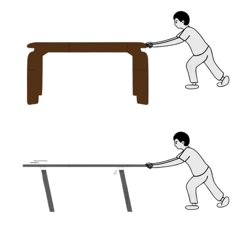 Mesa de comedor con piernas de elefante y silla de roca, combinación de madera sólida retrógrada, mesa ovalada de lujo simple, mesa de comedor rectangular