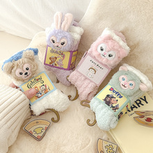 【严选】珊瑚绒袜子女秋冬可爱加厚保暖卡通居家毛绒睡眠地板袜