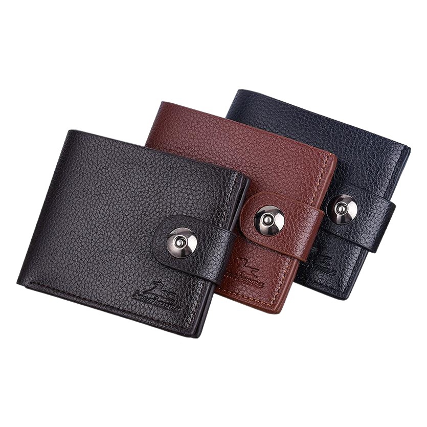 Hengsheng fashion Men's wallet magnetic buckle wallet Korean coin purse soft litchi pattern wallet a generation of hair