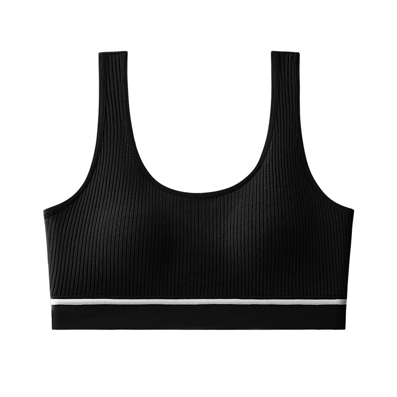 Cross-border belleza de la ropa interior de espalda, sujetador deportivo con rosca de tornillo, absorción de sudor, transpiración, uso exterior con cinturón de algodón para limpiar el pecho
