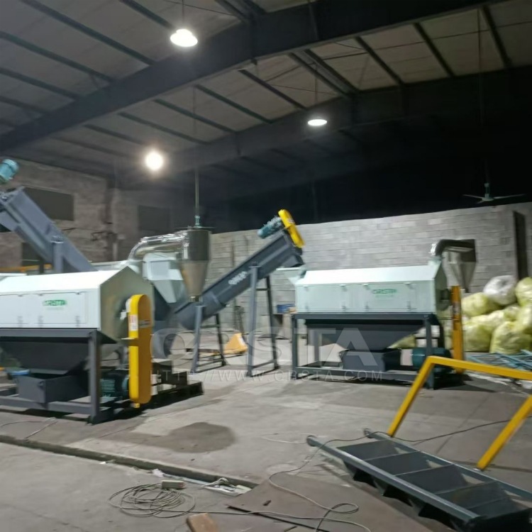 废料一次性吊瓶袋处置破碎清洗分选瓶片线，吊水瓶垃圾处置机