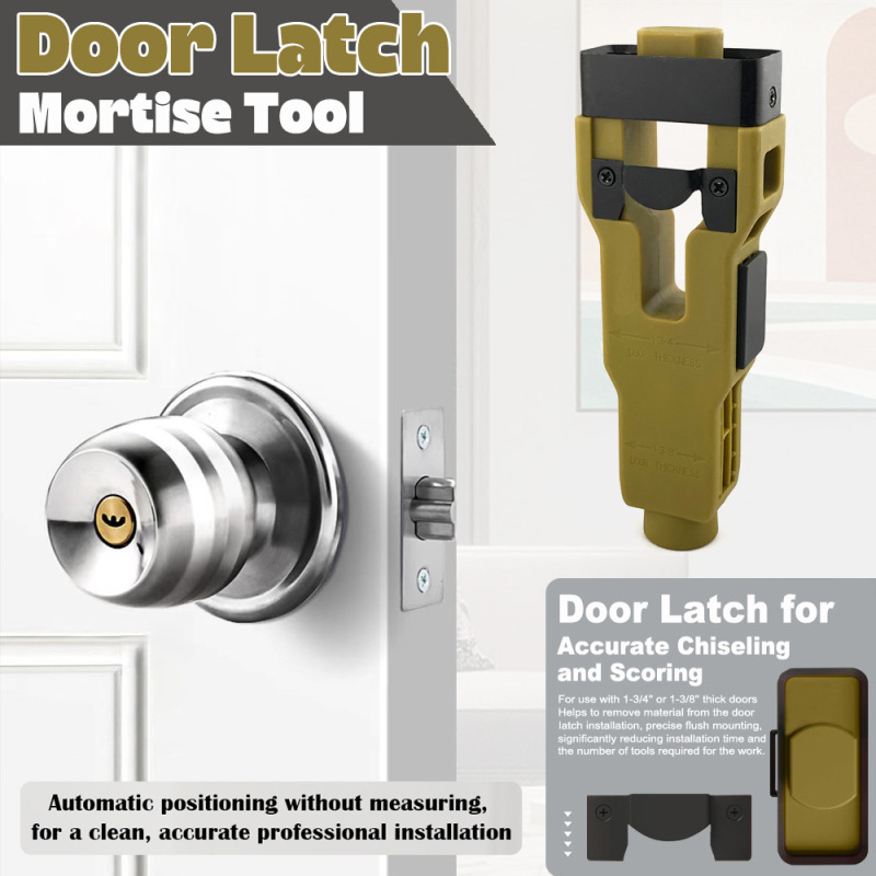 Door Latch Mortise Toolラッチほぞ穴ツール取付キットヘルプ除去材料取付|undefined