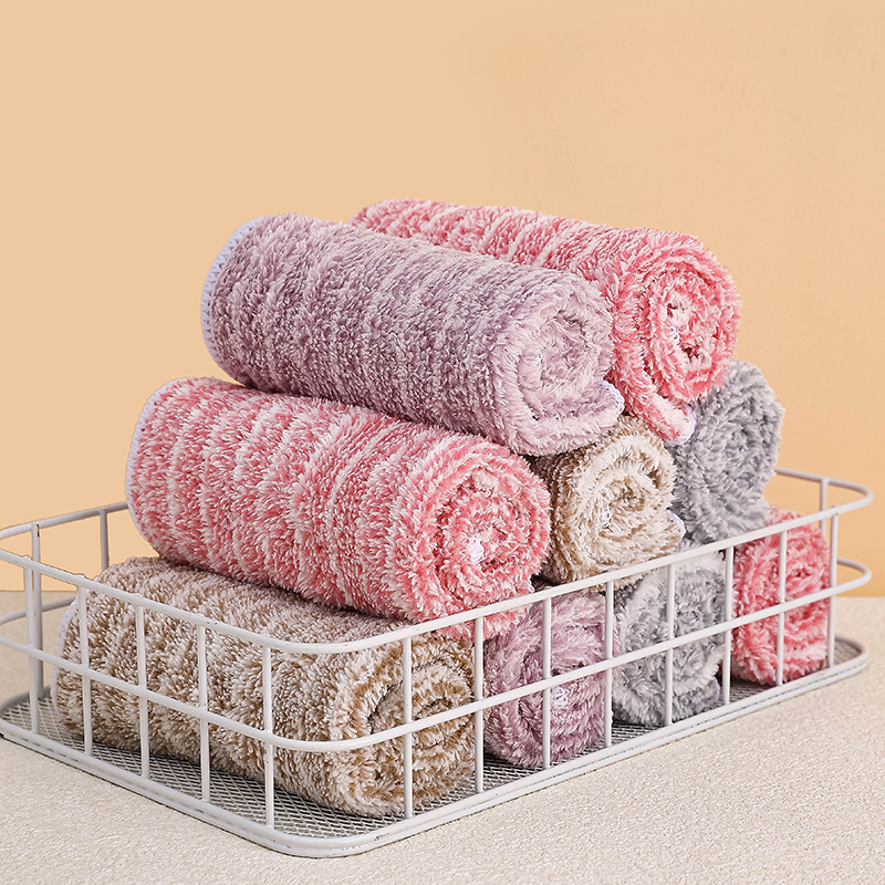 Thickened Rag, Non-Stick Oil, Oil Stain Removal Dishcloth, Strong Water Absorption Kitchen Towel, Dormitory Housekeeping Cleaning Rag