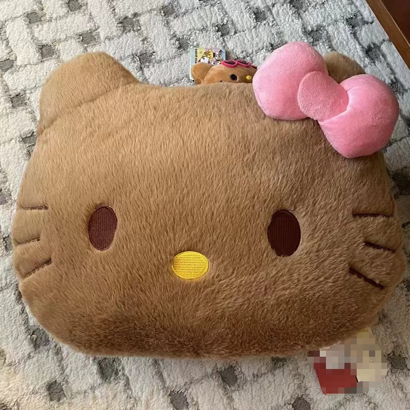 hellokitty抱枕可爱大头沙发靠垫猫头毛绒靠枕高颜值卡通少女枕靠|undefined