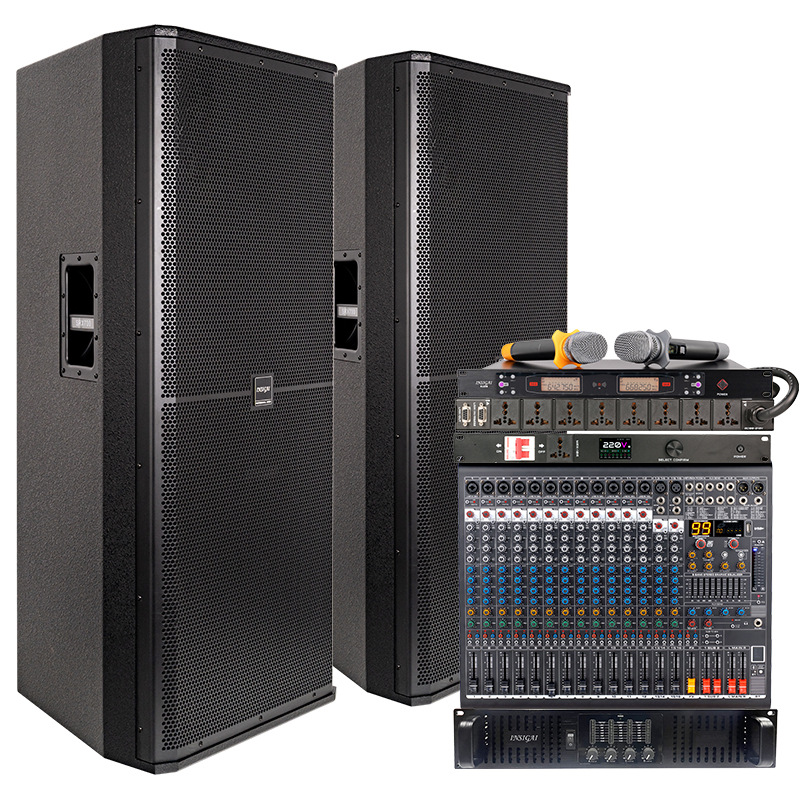 SRX725 doble altavoz profesional de 15 pulgadas fuente de fábrica de equipos de sonido de escenario de frecuencia completa INSIGAI