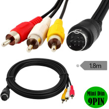 mini DIN 9Pin S-video Audioɫ����S����3RCA��������Ƶ������