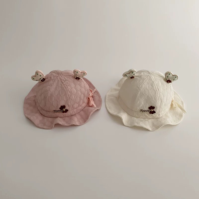 Sombrero de bebé primavera y otoño sombrero de pescador arco princesa sombrero de bebés bebés bebés pequeños meses de edad femenino 2024 nuevo