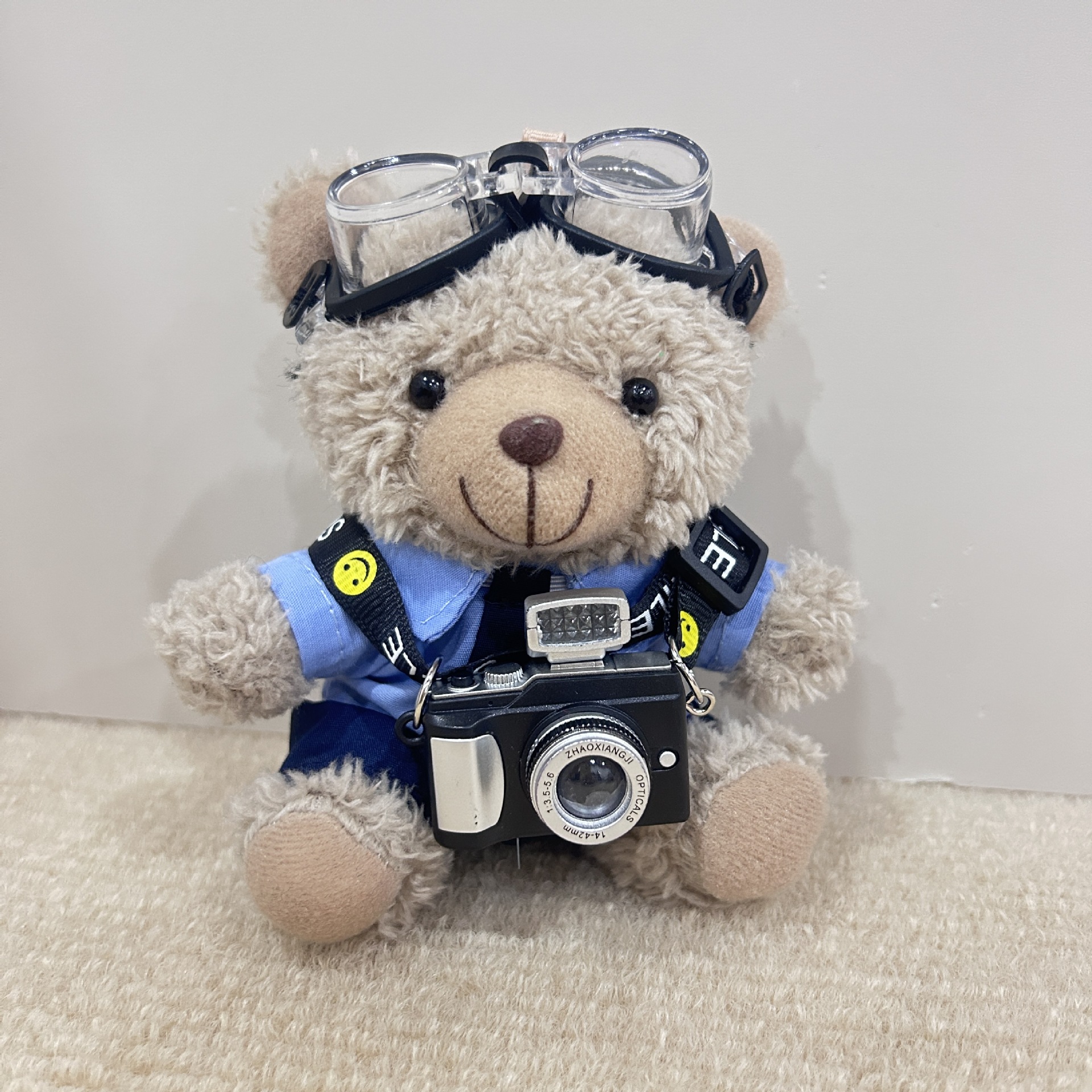 Bolsa de oso pequeño colgante muñeca de peluche muñeca uniforme camisa formal Teddy Bear regalo impresa LOGO