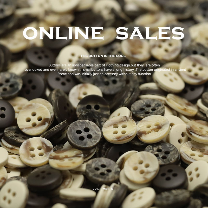 Resin four-eye button imitation rock shirt sleeve collar small button men's and women's long sleeve knitted cardigan children's clothing clothing buckle Resin four-eye button imitation rock shirt sleeve collar small button men's and women's long sleeve knitted cardigan children's clothing clothing buckle