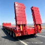 液压高低低平板爬梯半挂车
