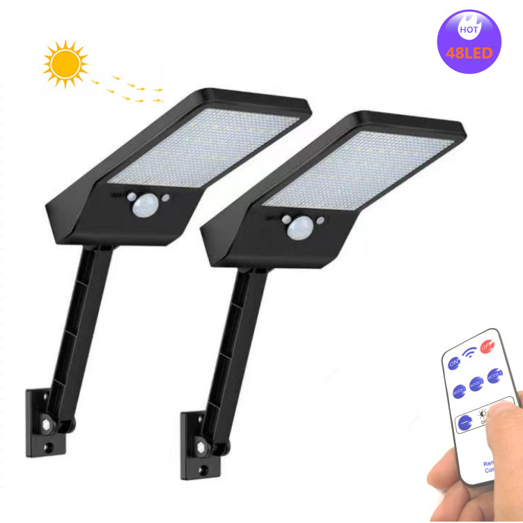 Direct selling new solar lamp with remote control human body induction waterproof wall lamp Amazon integrated courtyard street lamp Direct selling new solar lamp with remote control human body induction waterproof wall lamp Amazon integrated courtyard street lamp
