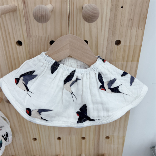 Swallow series swaddle, bib, blanket, pillow cover for newborn baby