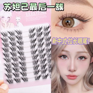 Comparable to a Grafted Style! Fox-Style Su Daji's Last Cluster of False Eyelashes at the Outer Corner of the Eye, Glue-Free Segmented Eyelashes, Perfect for Taking Pictures