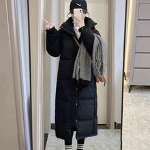 超长款情侣过膝男新东北艺考冬季加厚戏外套中2024同款羽绒服女