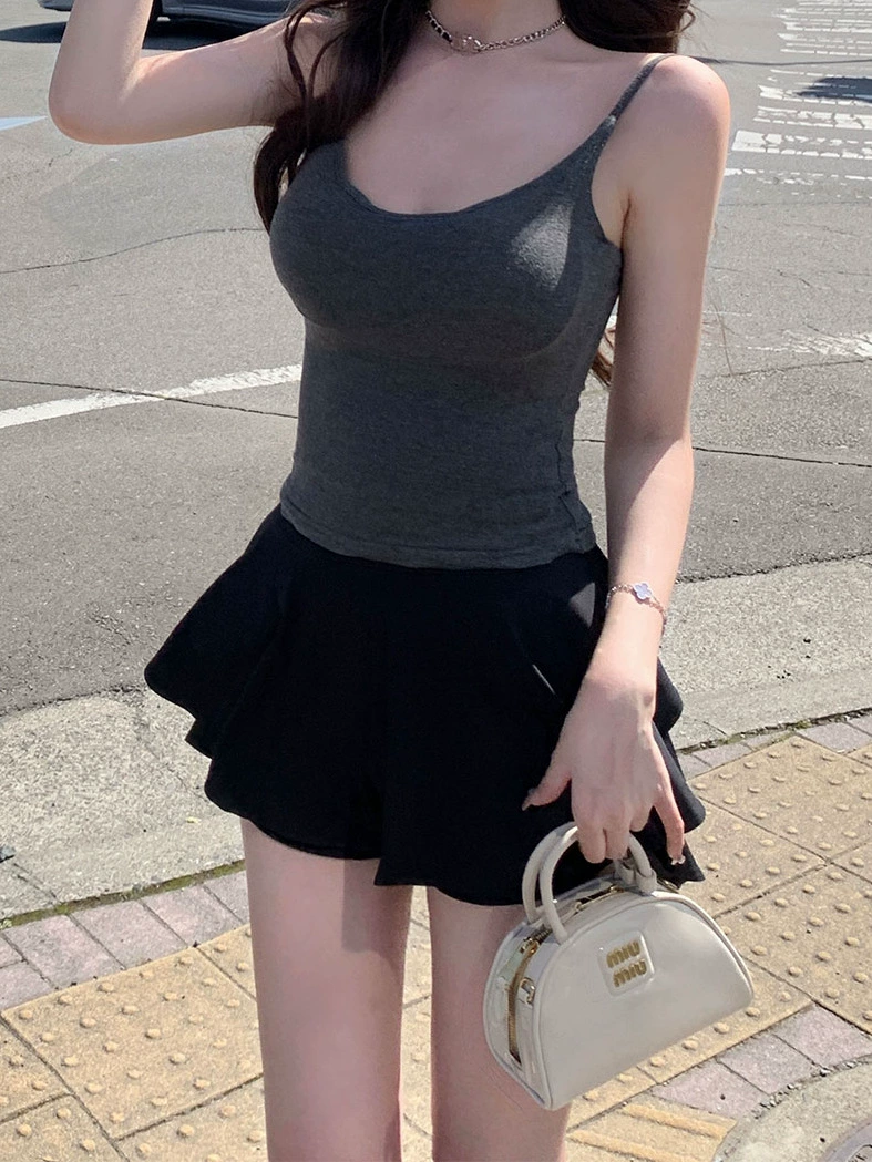 Ваш ленивый llan [один человек в руках Хань Мо] расширенный нагрудный коврик, подтяжка, женский сезон 2025 новый трехцветный