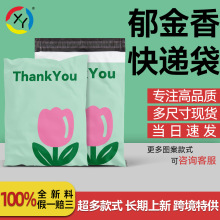彩色印花快递袋全新料跨境降解包装袋雾面印刷品质环保破壞袋定制