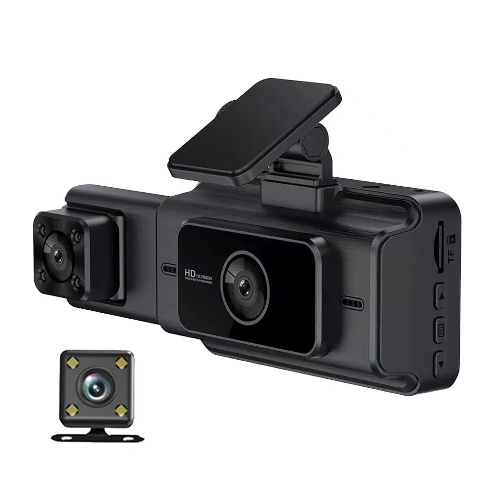 Driving Recorder 3inch Three-Record Wifi Vehicle Monitoring Night Vision Hd Camera Cardvrcam Cross-Border New Model