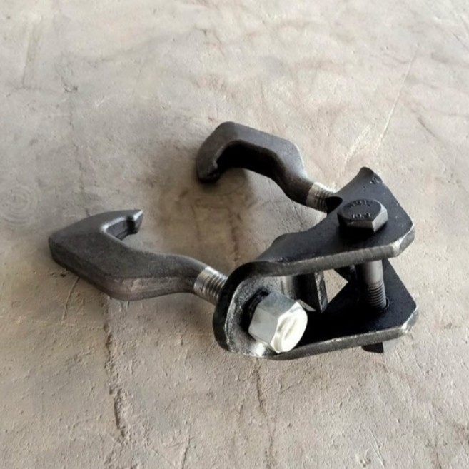 gancho de fijación de conexión ferroviaria ligera de mina de carbón gancho de fijación de mina de grúa monorril U gancho de galpón de grúa de mina monorril U