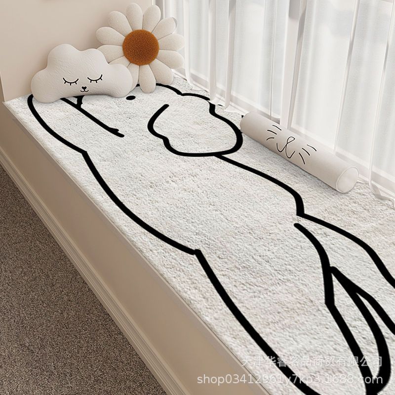 Ins fresco dormitorio cama manta hogar gran área gato-como alfombra de dibujos animados de Cachemira-como la ventana de la Bahía sala de estar mat