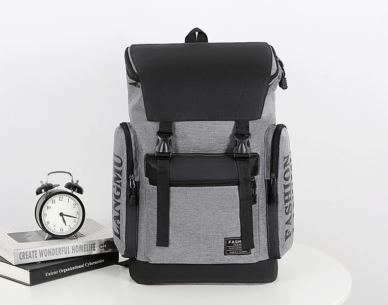 Wholesale of new fashionable, simple and large-capacity shoulder bags, business commuting and casual backpacks, nylon fabric computer backpacks undefined