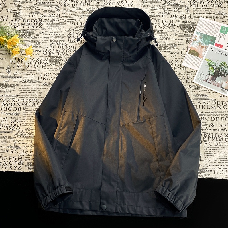 Primavera y otoño nueva ropa de asalto coreana de una sola capa mujer delgada al aire libre a prueba de viento a prueba de lluvia pareja abrigo casual ropa de montaña