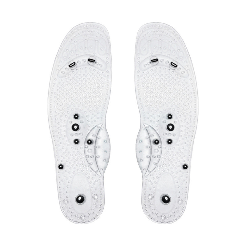 국경을 넘는 PVC 아치형 8자석 깔창, 지압점 마사지 기능을 유지하는 자석 깔창, 공장에서 제조된 건강용품 (치료 효과 없음)