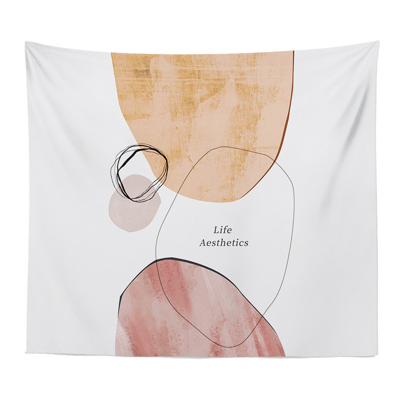 Exportación Comercio exterior Piel de camarones Amazon Fondo tela nórdico paisaje abstracto pintura dormitorio decoración colgante tela entrega de una sola pieza