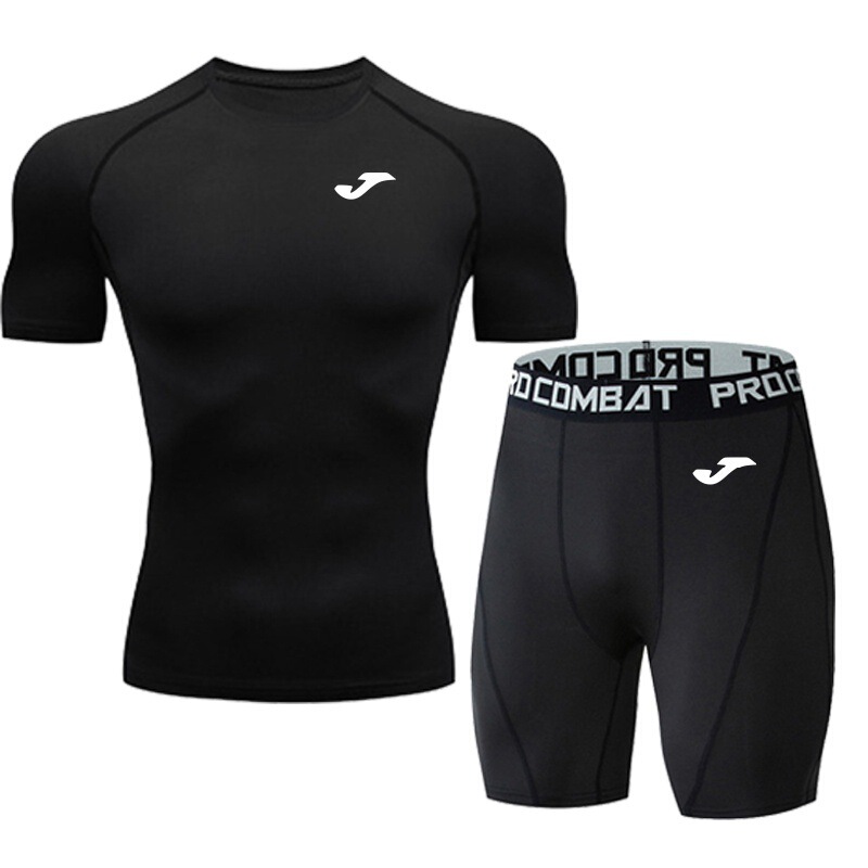 Y2K Men's T-Shirt Short-Sleeved Long-Sleeved Shorts and Pants Set Quick-Drying Sports Tight-Fitting T-Shirt Gym Training Shapewear Y2K Men's T-Shirt Short-Sleeved Long-Sleeved Shorts and Pants Set Quick-Drying Sports Tight-Fitting T-Shirt Gym Training Shapewear