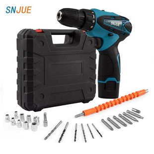 SNJUE充電手電鑽電動螺絲刀電扳手有刷款電起子手槍鑽12V鋰電鑽