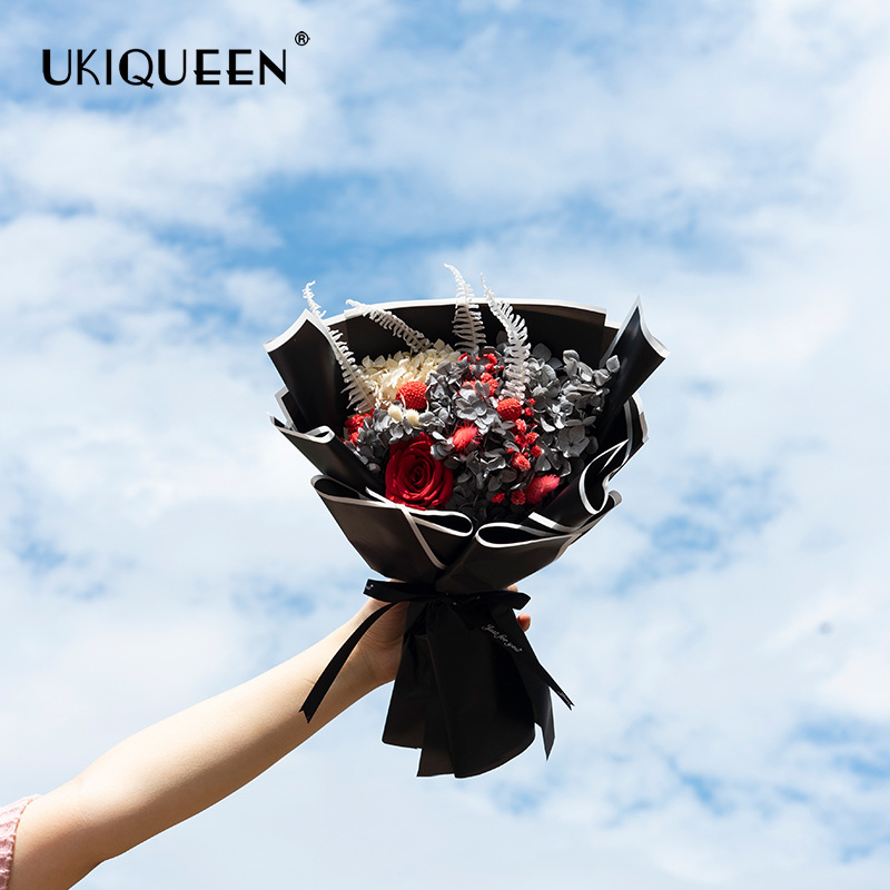 Naxi reina eterna flor seca ramo de flores serie decoración del hogar regalo cumpleaños regalo la mano Día San Valentín