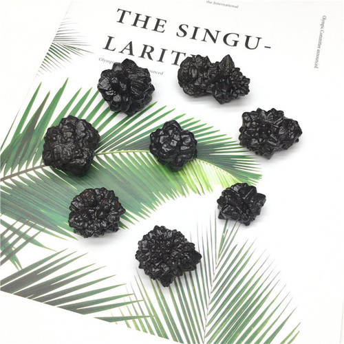 Tiktok hot selling black diamond raw stone prophecy stone mineral ornaments manganese nodule raw ore natural crystal stone specimen