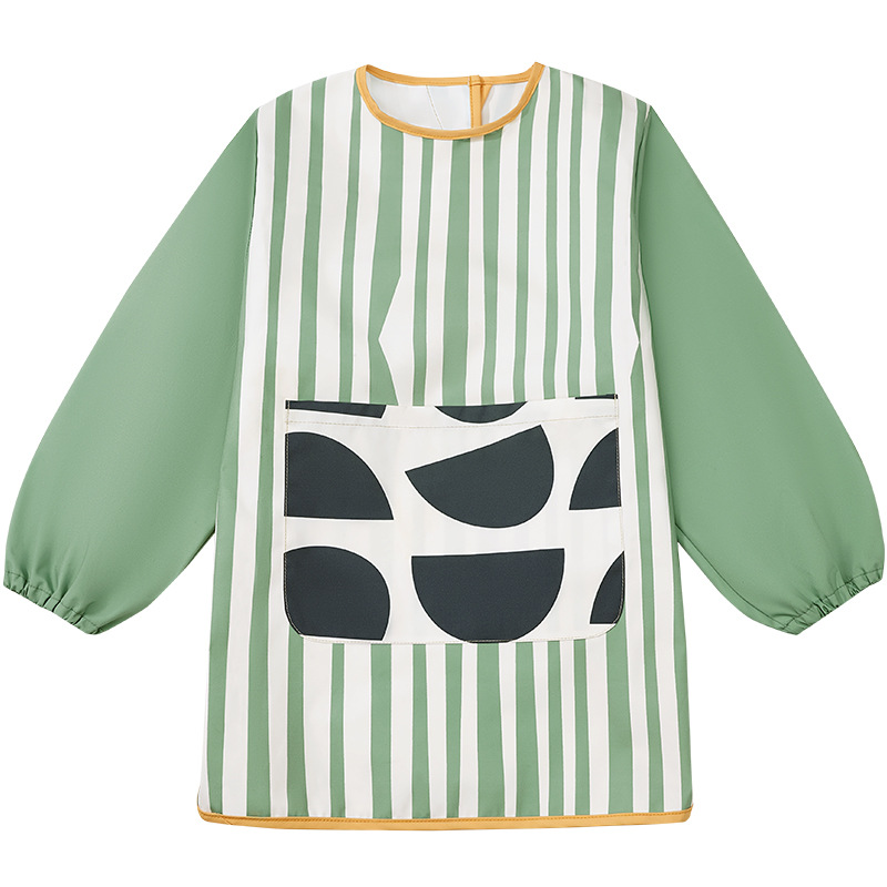 KK árbol de pintura para niños mono de jardín de infantes delantal bebé comiendo babero impermeable anti-sucio anti-desgaste para estudiantes de arte