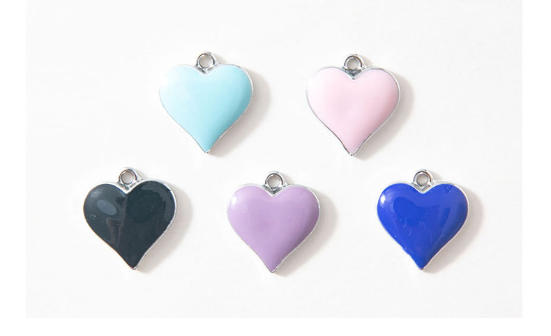 Alloy Material Heart Shape Pattern Enamel, Plating Design 10 PCS/Package Alloy Heart Shape Pendant