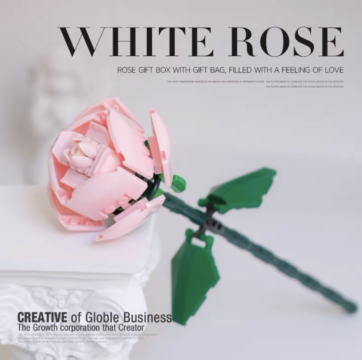 Bloques de construcción de rosas transfronterizos compatibles con ramo de Lego flor eterna rosa girasol Tulipán juguete ensamblado