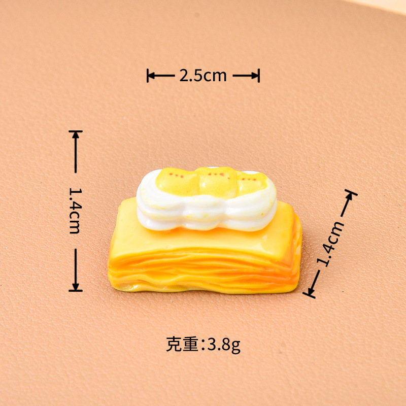 仿真微缩食玩面包卷千层酥树脂配件 娃娃屋diy装饰品桌面小摆件|undefined