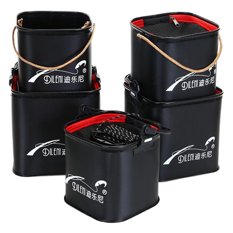 Deloni Eva with rope bucket fishing folding bucket fish bucket with net bucket fishing gear supplies