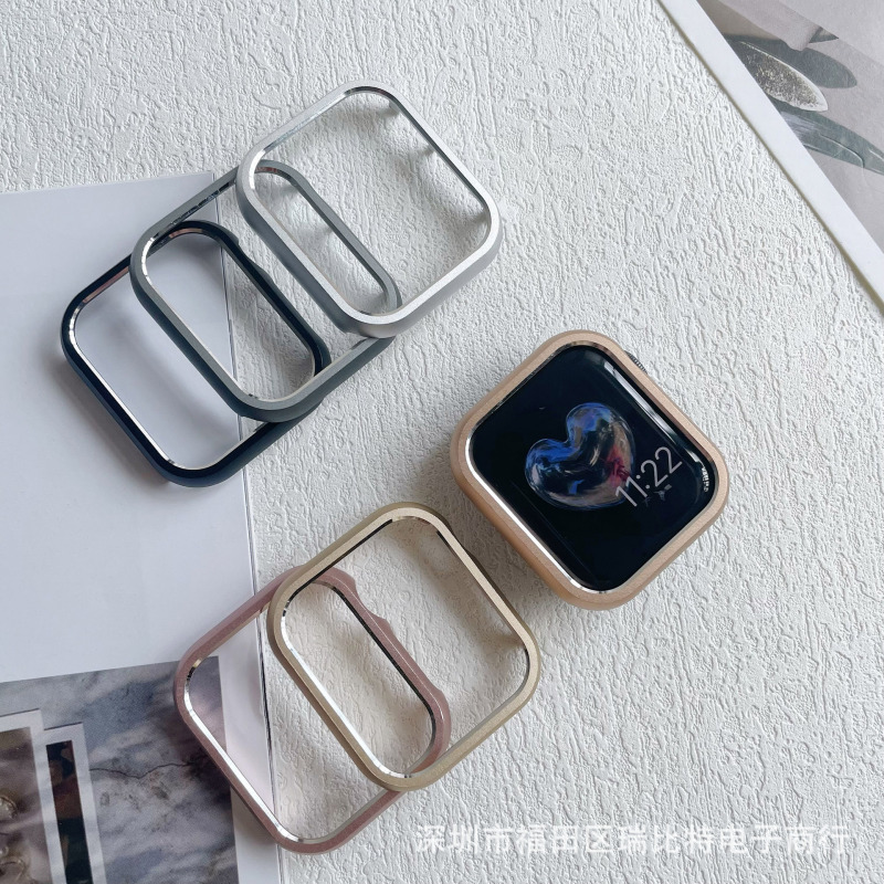 Suitable for apple watch8910 watch Ultra protective case iwatch7654 se aluminum-in metal frame