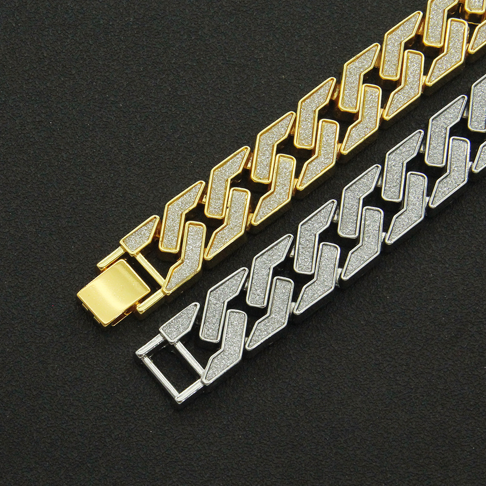 Pulsera Geométrica De Moda Pulsera Ancha De Hip-hop De Cadena Cubana display picture 7