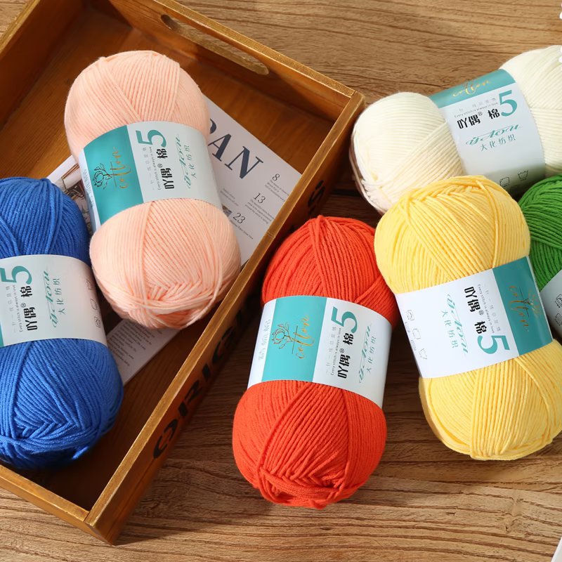 5股牛奶棉编织包包帽子针钩毛衣柔软舒适源头厂家量大批发价优