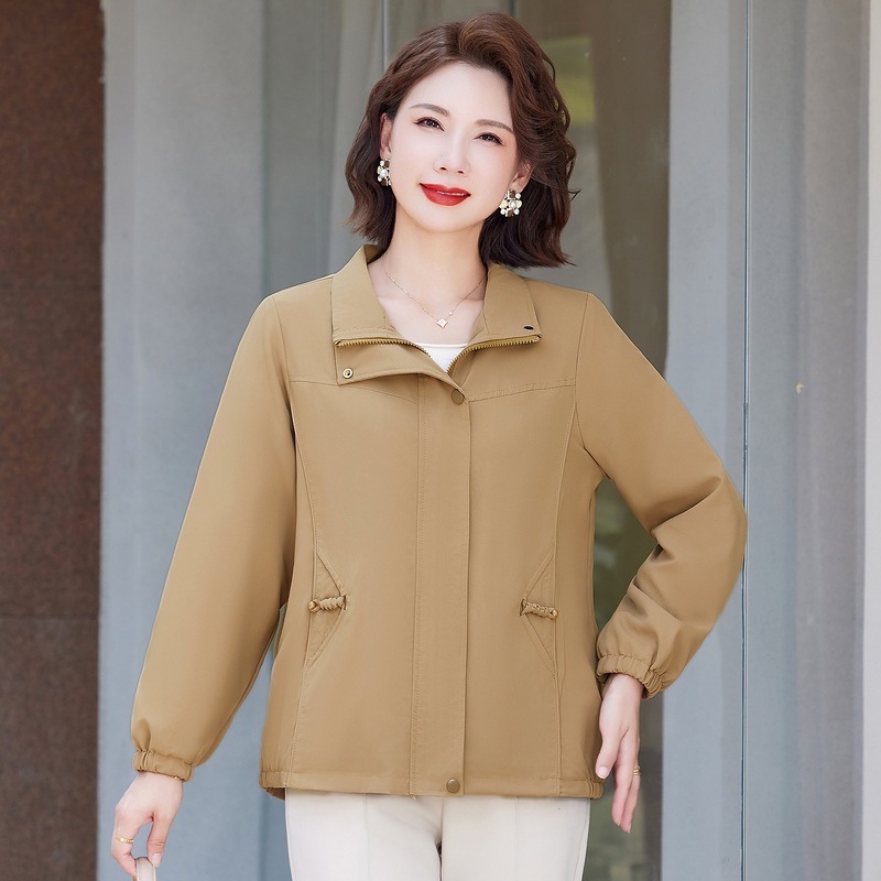 中老年大码女装夹克风衣新款中年妈妈舒适洋气防风薄款春秋外套女|undefined