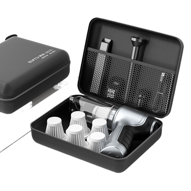 Black vacuum cleaner storage bag portable storage bag digital accessories 3c storage box Eva bag earphone data cable bag