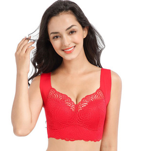 Cross-Border Xiyin Intimates, Feminine Lace Fat mm Thin Non-Wired Vest Style Plus Size Sports Nursing Bra